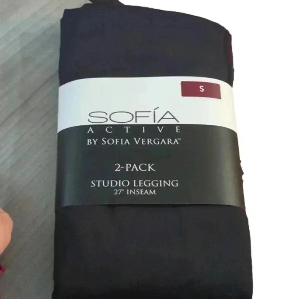 Sofia Vergara Active Women’s High Waist 27" Studio Legging, 2-Pack